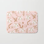 Pink Abstract Tiger Pattern Bath Mat Gallery Image 1