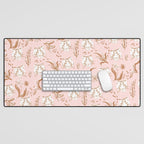 Pink Abstract Tiger Pattern Desk Mat Gallery Image 1