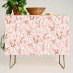 Pink Abstract Tiger Pattern Credenza Gallery Image 1