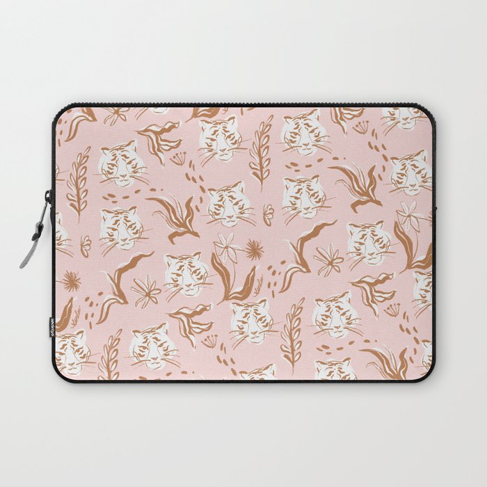 Pink Abstract Tiger Pattern Laptop Sleeve Gallery Image 1