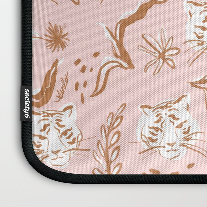 Pink Abstract Tiger Pattern Laptop Sleeve Gallery Image 3