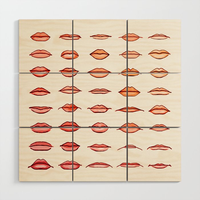 Lips II Wood Wall Art Gallery Image 1
