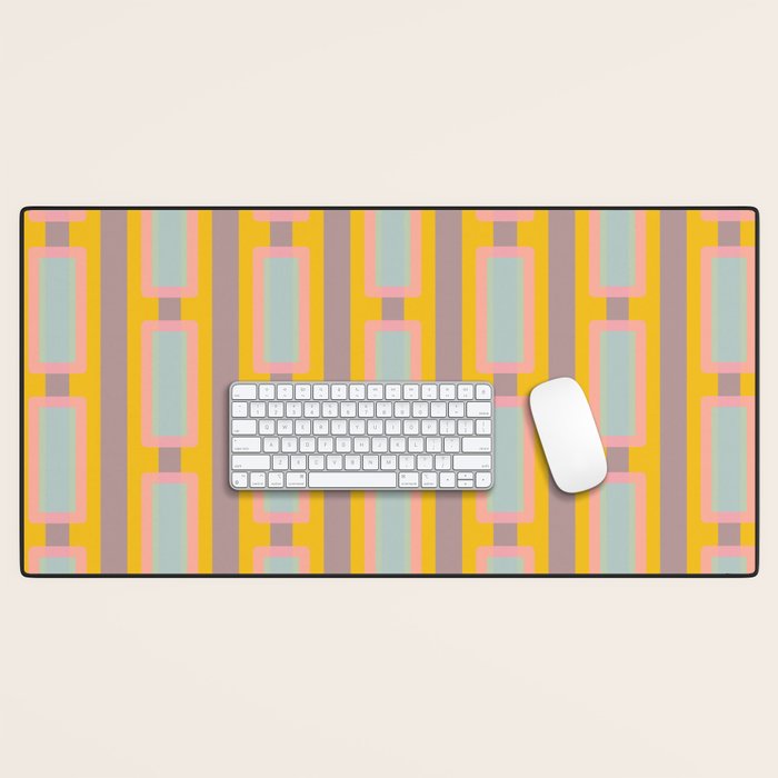 Yellow Geo Fun Desk Mat Gallery Image 1