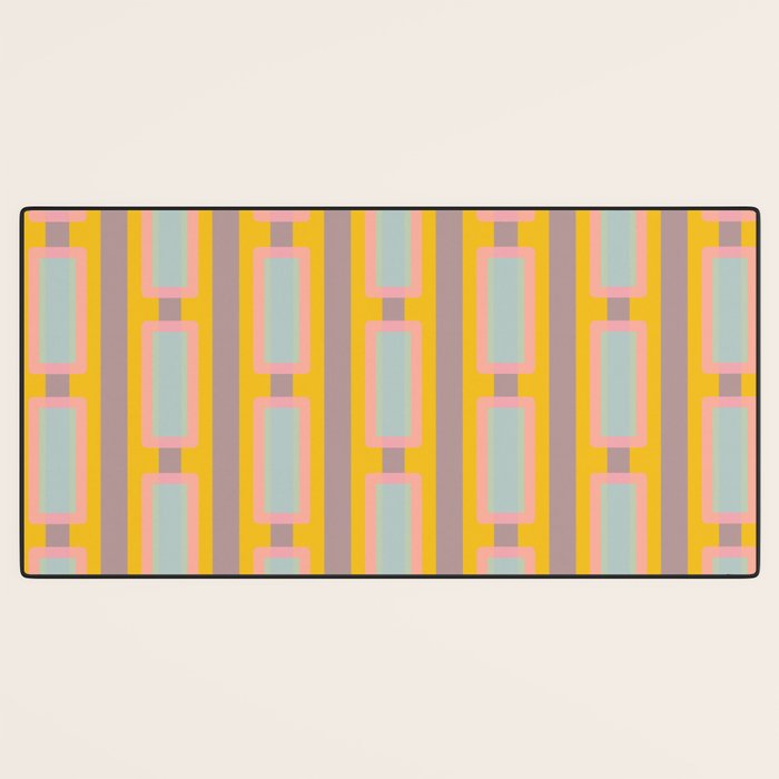 Yellow Geo Fun Desk Mat Gallery Image 3