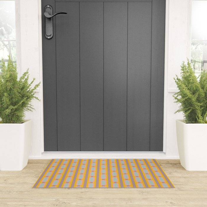 Yellow Geo Fun Welcome Mat Gallery Image 3