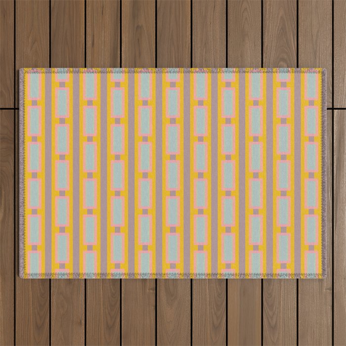 Yellow Geo Fun Outdoor Rug Gallery Image 1