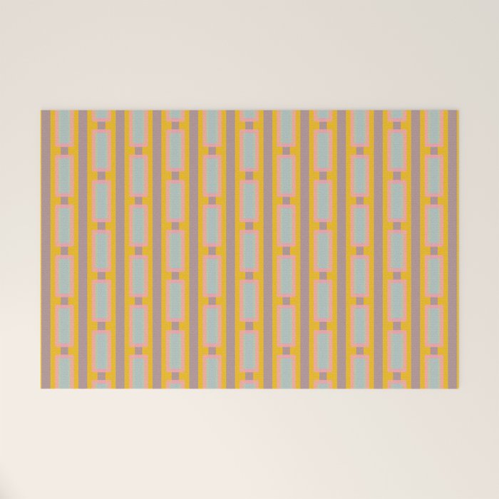 Yellow Geo Fun Welcome Mat Gallery Image 1