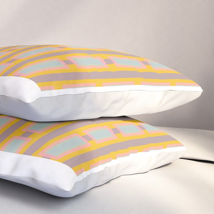 Yellow Geo Fun Pillow Sham Gallery Image 3