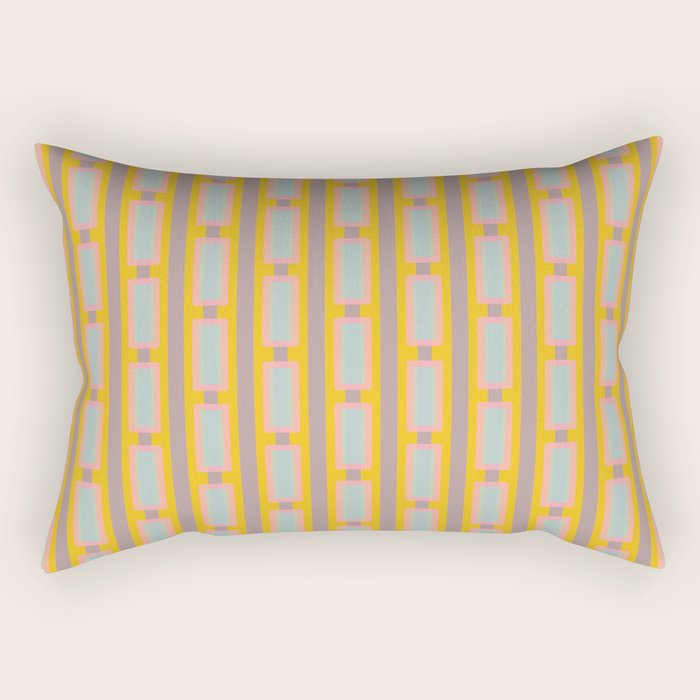 Yellow Geo Fun Rectangular Pillow Gallery Image 1