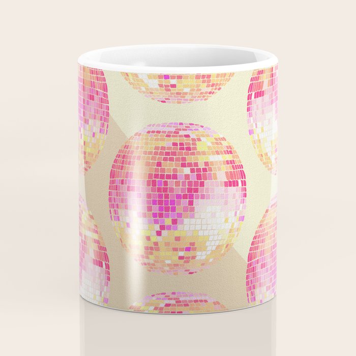 Disco Ball - Pink OmbrÃ© Coffee Mug Gallery Image 4