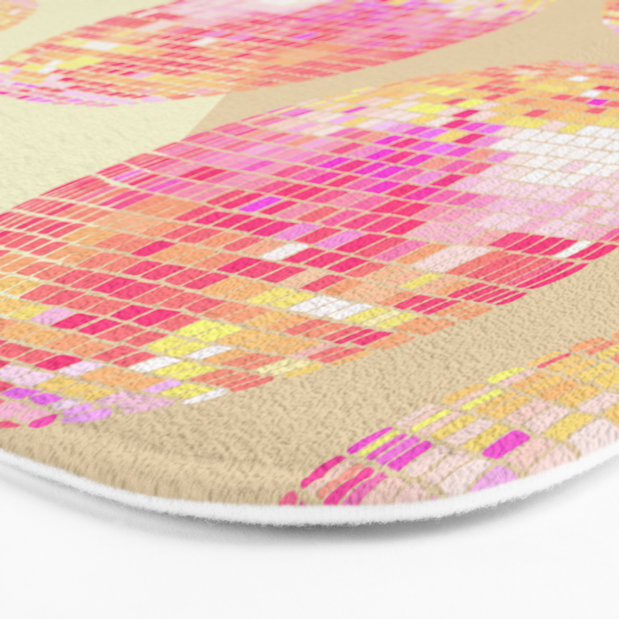 Disco Ball - Pink OmbrÃ© Bath Mat Gallery Image 3
