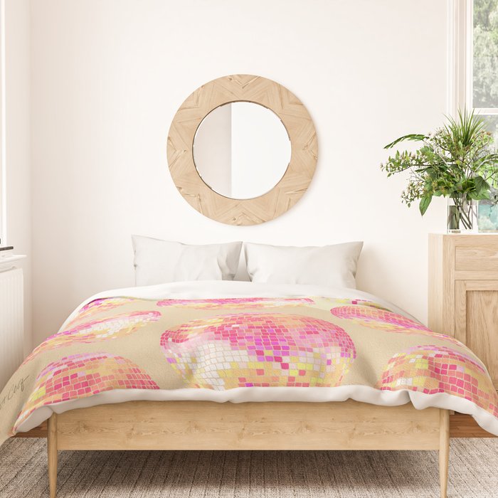 Disco Ball - Pink OmbrÃ© Duvet Cover Gallery Image 3