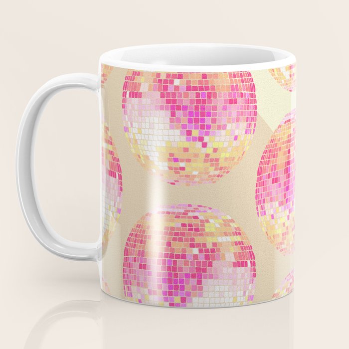 Disco Ball - Pink OmbrÃ© Coffee Mug Gallery Image 3