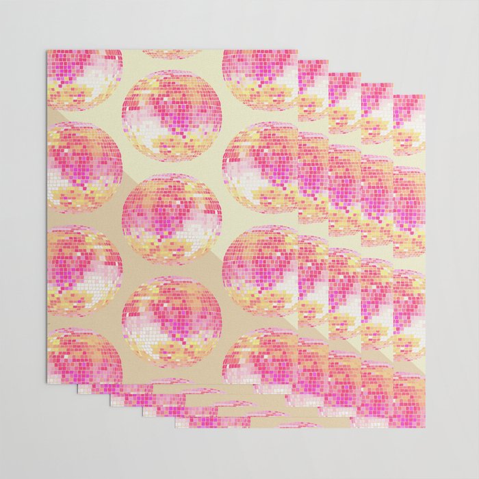 Disco Ball - Pink OmbrÃ© Wrapping Paper Gallery Image 3