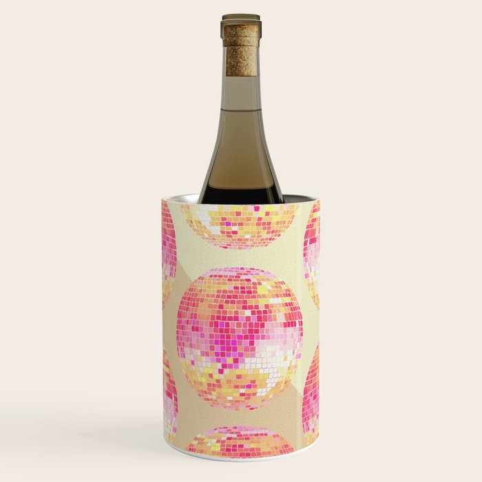 Disco Ball - Pink OmbrÃ© Wine Chiller Gallery Image 1