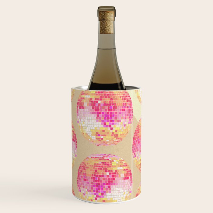 Disco Ball - Pink OmbrÃ© Wine Chiller Gallery Image 2