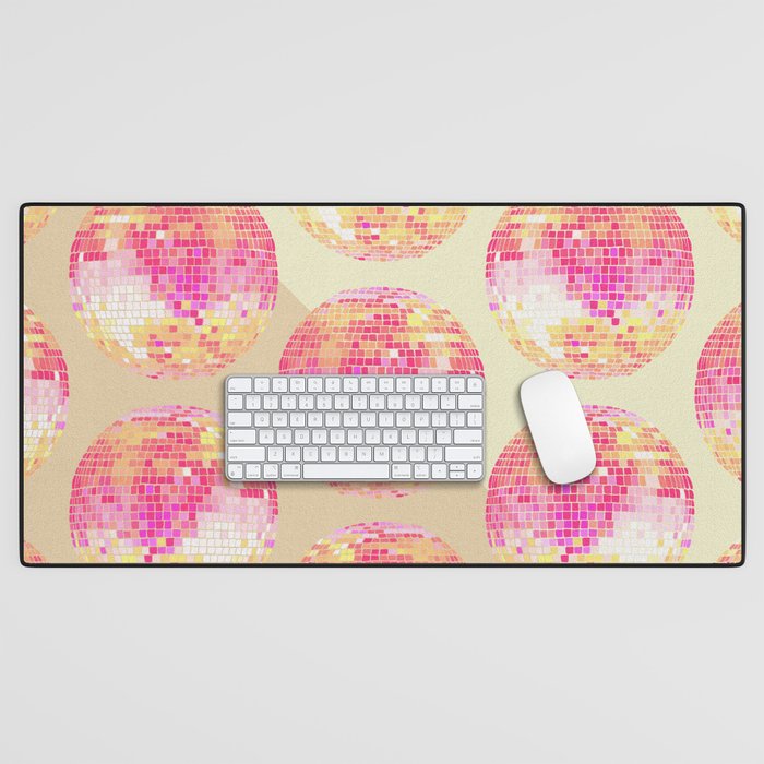 Disco Ball - Pink OmbrÃ© Desk Mat Gallery Image 1
