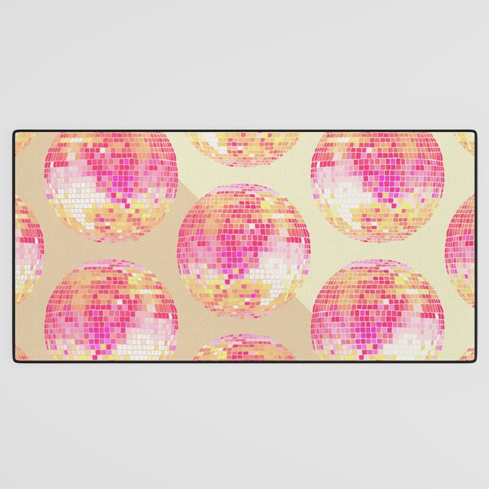 Disco Ball - Pink OmbrÃ© Desk Mat Gallery Image 3
