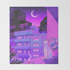 Under the Neon Moon Throw Blanket Gallery Image 2