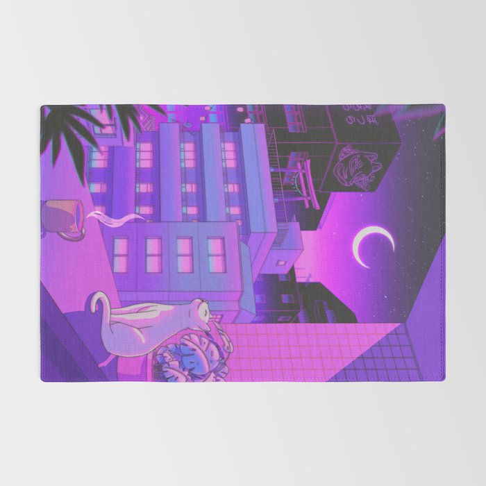 Under the Neon Moon Rug Gallery Image 2