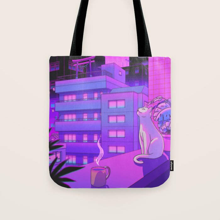 Under the Neon Moon Tote Bag Gallery Image 1