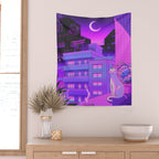 Under the Neon Moon Wall Tapestry Gallery Image 2