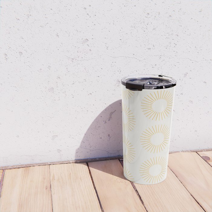 Minimalist Sunray Pattern XXI Travel Mug Gallery Image 4