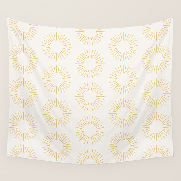 Minimalist Sunray Pattern XXI Wall Tapestry Gallery Image 4