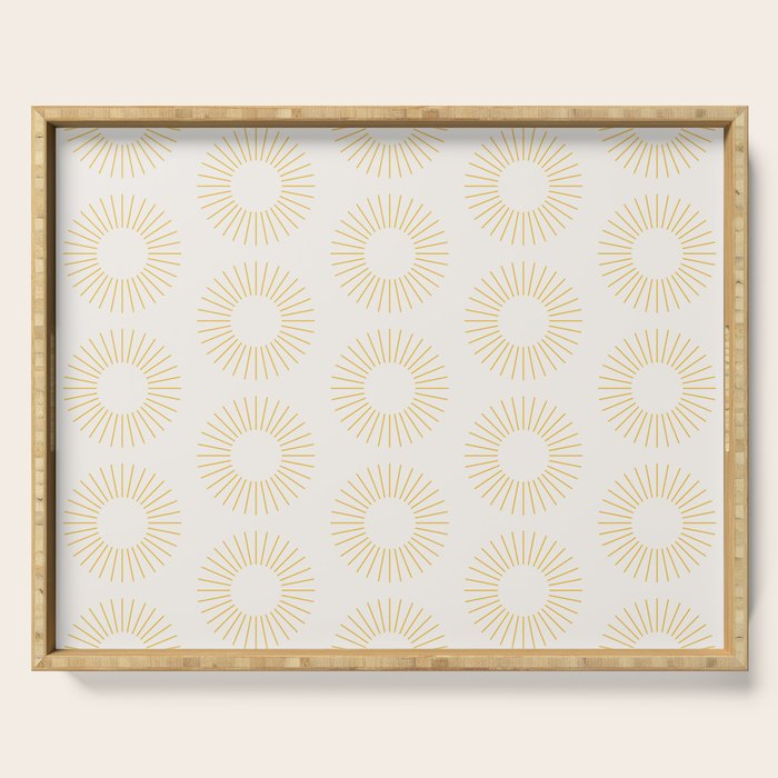 Minimalist Sunray Pattern XXI Serving Tray Gallery Image 1
