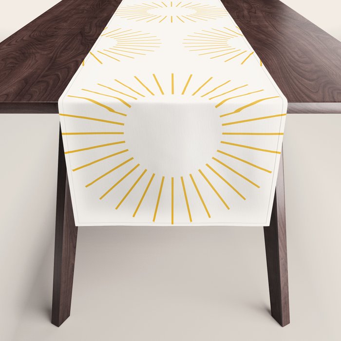 Minimalist Sunray Pattern XXI Table Runner Gallery Image 1