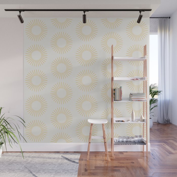 Minimalist Sunray Pattern XXI Wall Mural Gallery Image 1