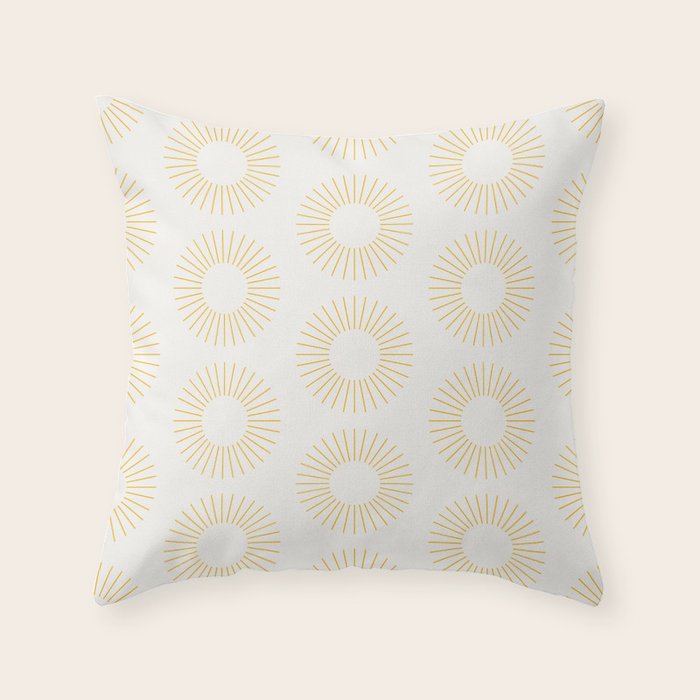 Minimalist Sunray Pattern XXI Throw Pillow Gallery Image 1