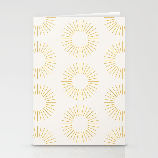 Minimalist Sunray Pattern XXI Stationery Card Gallery Image 1