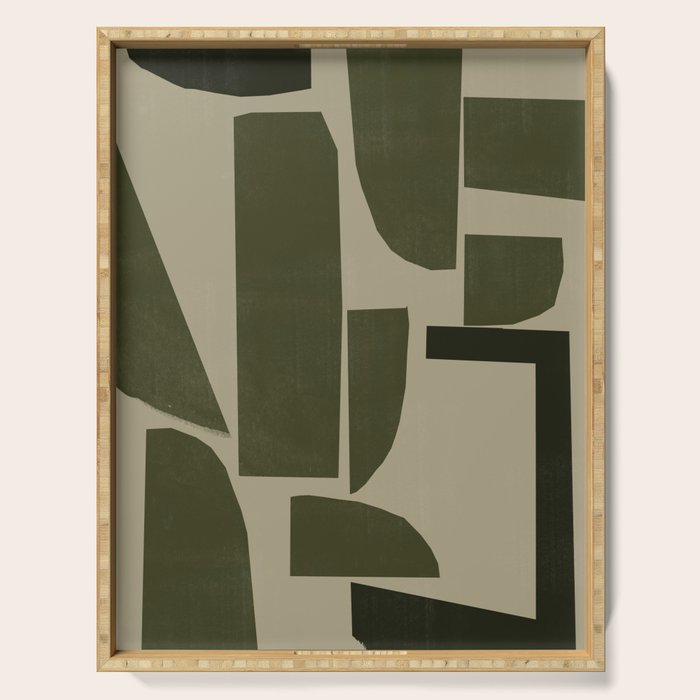 Green Paper Cut No3. Serving Tray Gallery Image 1