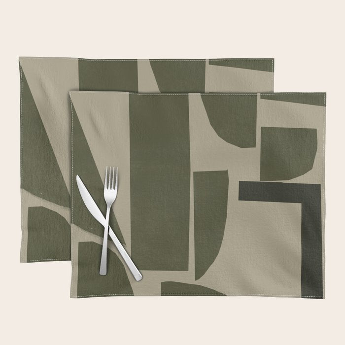 Green Paper Cut No3. Placemat Gallery Image 1