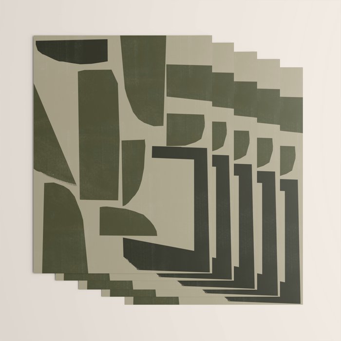 Green Paper Cut No3. Wrapping Paper Gallery Image 3
