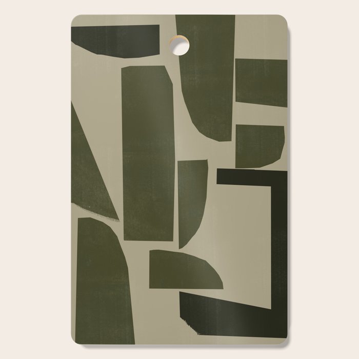 Green Paper Cut No3. Cutting Board Gallery Image 1