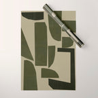 Green Paper Cut No3. Wrapping Paper Gallery Image 1