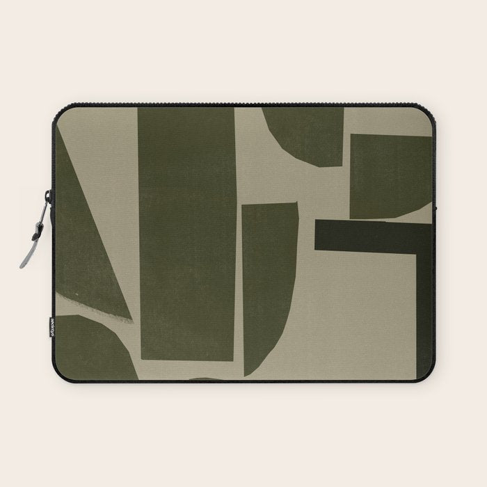 Green Paper Cut No3. Laptop Sleeve Gallery Image 1
