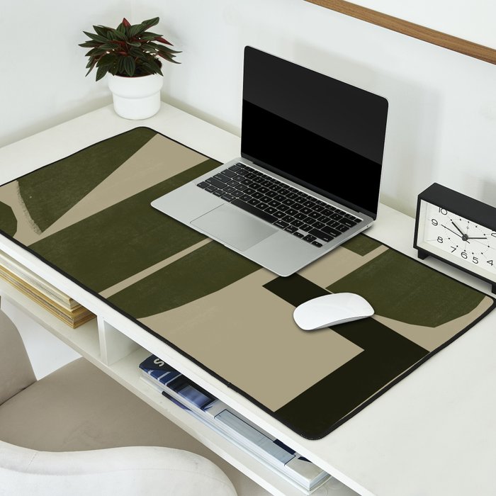 Green Paper Cut No3. Desk Mat Gallery Image 2
