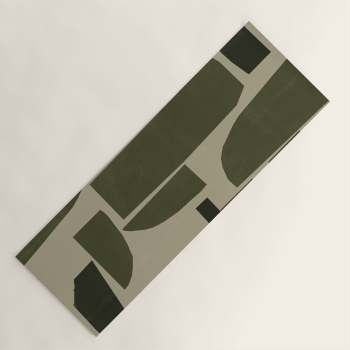 Green Paper Cut No3. Yoga Mat Gallery Image 1