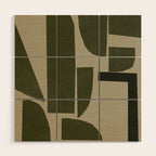 Green Paper Cut No3. Wood Wall Art Gallery Image 1