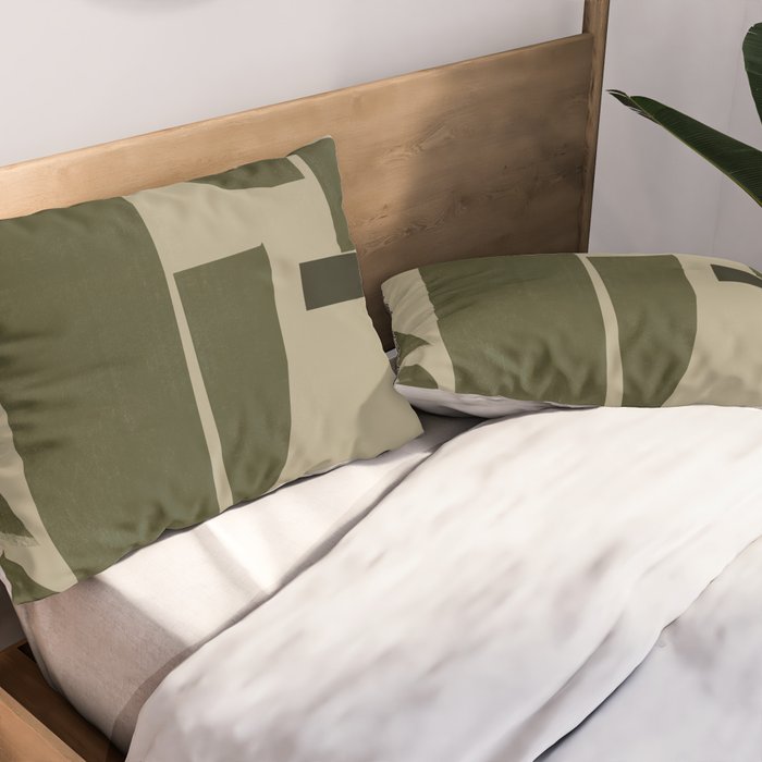 Green Paper Cut No3. Pillow Sham Gallery Image 2