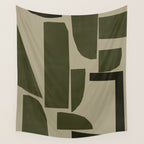 Green Paper Cut No3. Wall Tapestry Gallery Image 4