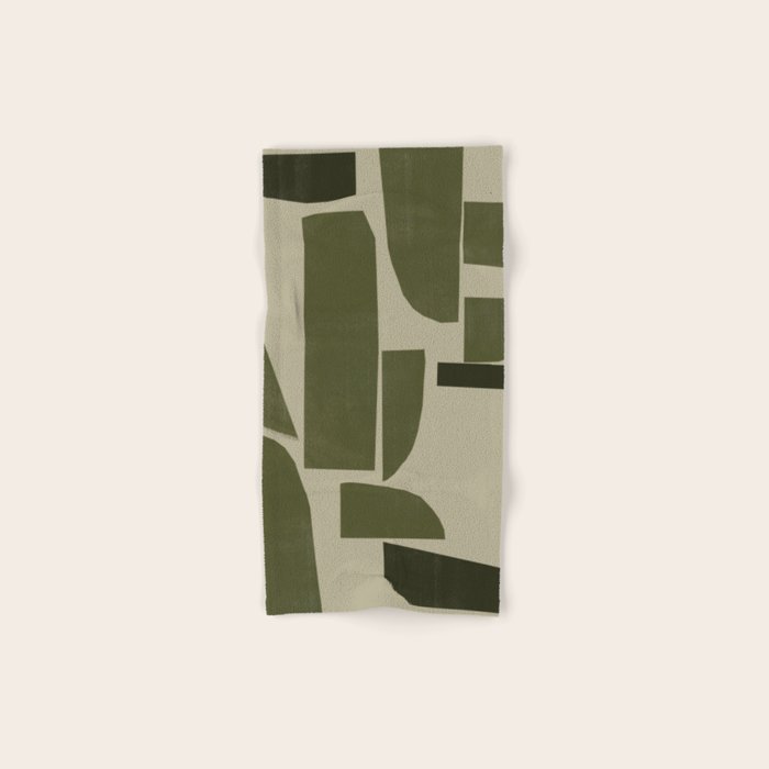 Green Paper Cut No3. Bath Towel Gallery Image 1