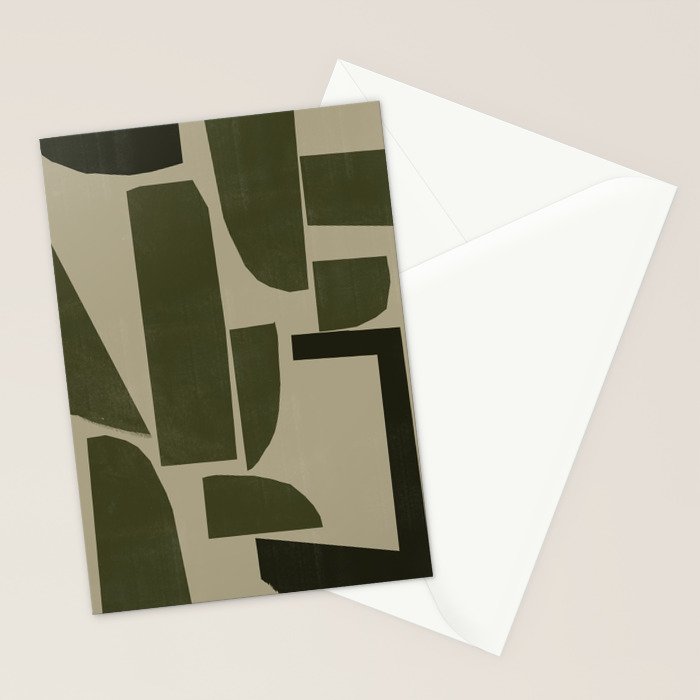 Green Paper Cut No3. Stationery Card Gallery Image 2