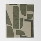 Green Paper Cut No3. Throw Blanket Gallery Image 2