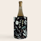 Black Eucalyptus Leaves Pattern Wine Chiller Gallery Image 2
