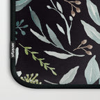 Black Eucalyptus Leaves Pattern Laptop Sleeve Gallery Image 3