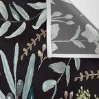 Black Eucalyptus Leaves Pattern Wall Tapestry Gallery Image 3